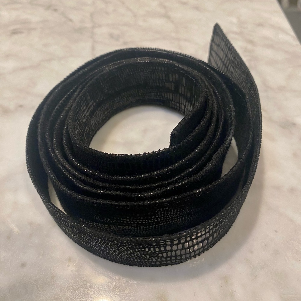 Black Python Leatherette Vegan Friendly Sash. - image 4